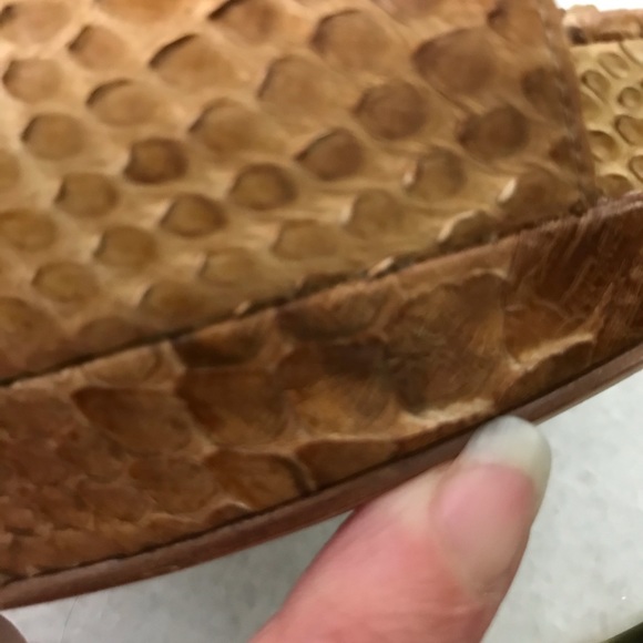 Alexandre Birman Python Peep Toe Sandals - Picture 14 of 15